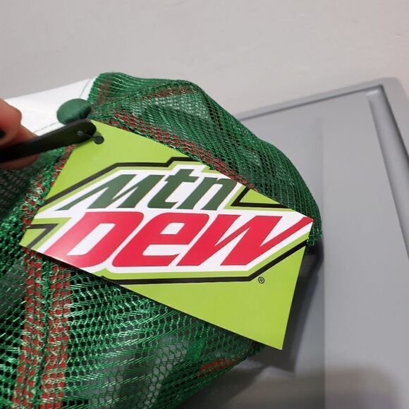 Mountain Dew Soda Men's Officially Licensed Classic Logo Foam Trucker Hat nwt - Picture 4 of 8